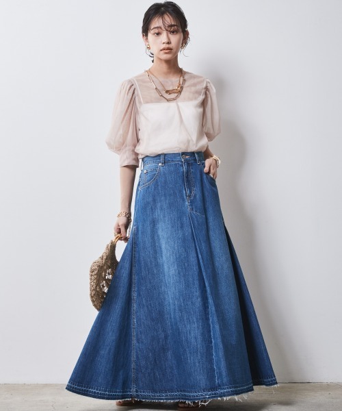 CHIC STYLE(シックスタイル)の「<大きいサイズ>2WAYチュールブラウス シックスタイル(シャツ/ブラウス・レディース・ベージュ/ブラック・4L/3L/LL/L/5L)」の3枚目の写真