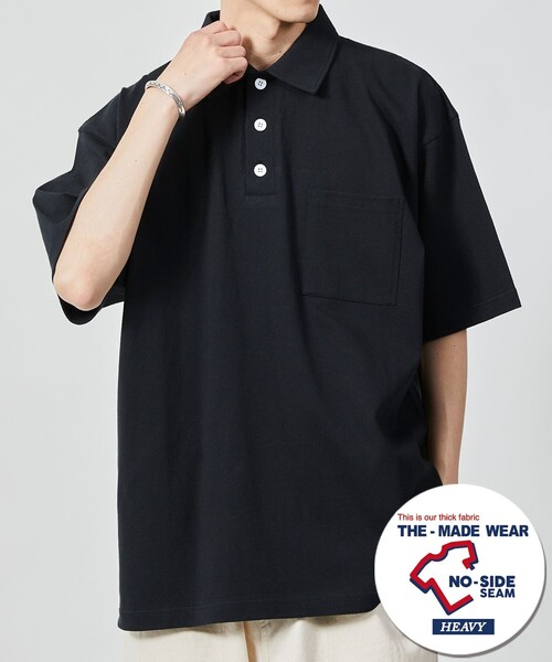 FREAK'S STORE（フリークスストア）の「ヘビーウェイト NO-SIDE SEAM ポロネック Tシャツ/丸胴/10.5オンス/USA COTTON（Tシャツ/カットソー・メンズ・グレイッシュベージュ/アッシュ/グリーン/ブラック/ホワイト・MEDIUM/LARGE）」の3枚目の写真