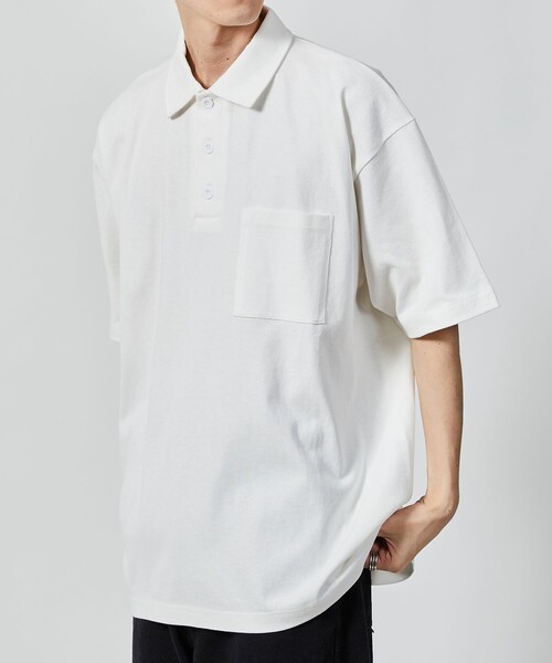 FREAK'S STORE（フリークスストア）の「ヘビーウェイト NO-SIDE SEAM ポロネック Tシャツ/丸胴/10.5オンス/USA COTTON（Tシャツ/カットソー・メンズ・グレイッシュベージュ/アッシュ/グリーン/ブラック/ホワイト・MEDIUM/LARGE）」の17枚目の写真