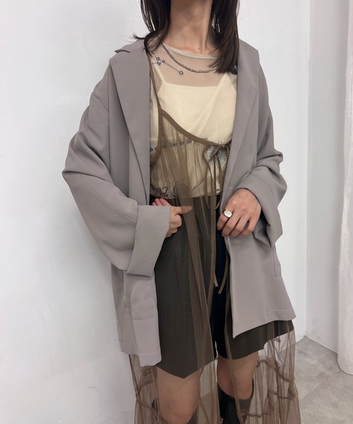 byYOUANCE（バイユアンス）の「テーラードジャケット（テーラードジャケット・レディース・ブラウン/グレー/ブラック・FREE）」の2枚目の写真