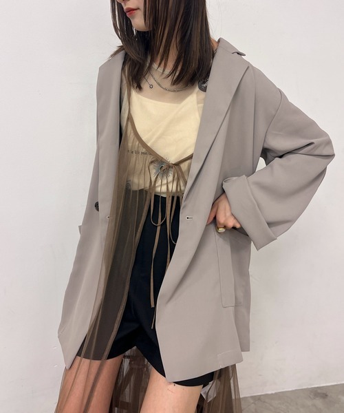 byYOUANCE（バイユアンス）の「テーラードジャケット（テーラードジャケット・レディース・ブラウン/グレー/ブラック・FREE）」の7枚目の写真