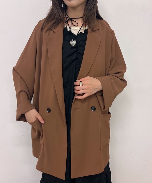 byYOUANCE（バイユアンス）の「テーラードジャケット（テーラードジャケット・レディース・ブラウン/グレー/ブラック・FREE）」の14枚目の写真