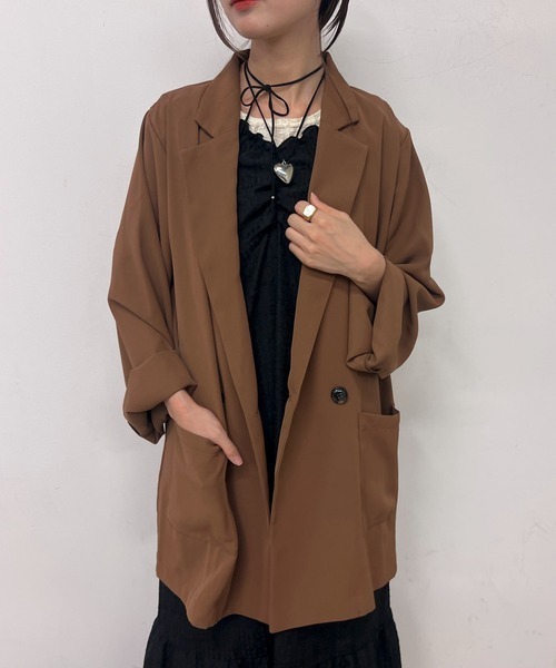 byYOUANCE（バイユアンス）の「テーラードジャケット（テーラードジャケット・レディース・ブラウン/グレー/ブラック・FREE）」の11枚目の写真