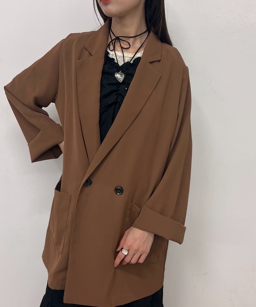 byYOUANCE（バイユアンス）の「テーラードジャケット（テーラードジャケット・レディース・ブラウン/グレー/ブラック・FREE）」の13枚目の写真