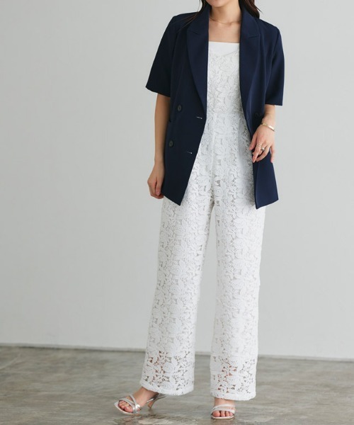 Pierrot（ピエロ）の「ケミカルレースキャミオールインワン（つなぎ/オールインワン・レディース・ブラック/オフホワイト・PM/M/L）」の22枚目の写真