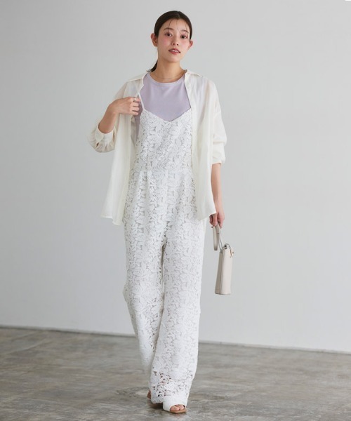 Pierrot（ピエロ）の「ケミカルレースキャミオールインワン（つなぎ/オールインワン・レディース・ブラック/オフホワイト・PM/M/L）」の20枚目の写真