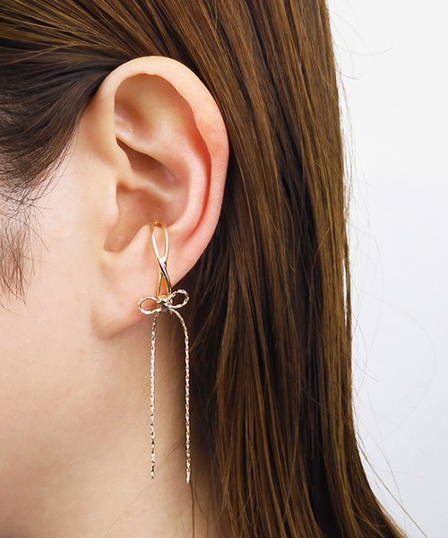 Zoule（ゾーラ）の「Zoule ゾーラ:ruban　ルヴァン　イヤーカフ　両耳イヤカフ　イヤリング（セットイヤーカフ）（イヤーカフ・レディース・ゴールド/シルバー・FREE）」の8枚目の写真