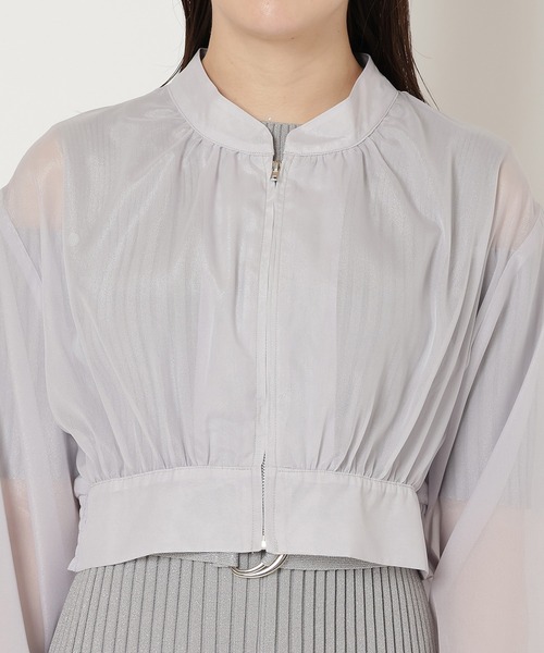 15G！mal. レレレさん！シアーブルゾン ホワイト REDYAZEL（レディアゼル）の「シアーブルゾン（ブルゾン）」 - WEAR