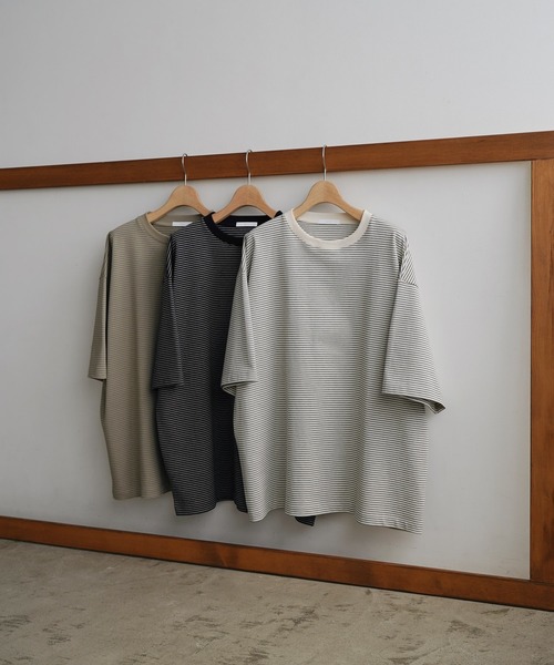 セール】NARROW BORDER WIDE TEE（Tシャツ/カットソー）｜WYM