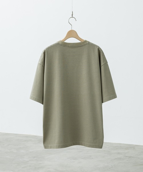 ゥため KNITTED LINEN-COTTON T-SHIRT ニットリネンコットンTシャツ