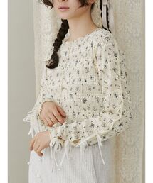 merry jenny | floral print レースtops(Tシャツ/カットソー)