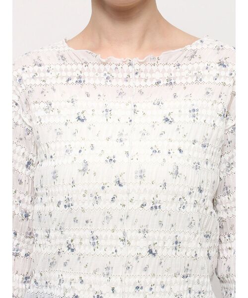 merry jenny（メリージェニー）の「floral print レースtops（Tシャツ/カットソー・レディース・アイボリー/ピンク/オフホワイト・FREE）」の16枚目の写真