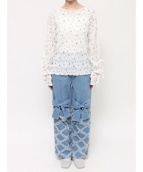 merry jenny（メリージェニー）の「floral print レースtops（Tシャツ/カットソー・レディース・アイボリー/ピンク/オフホワイト・FREE）」の20枚目の写真