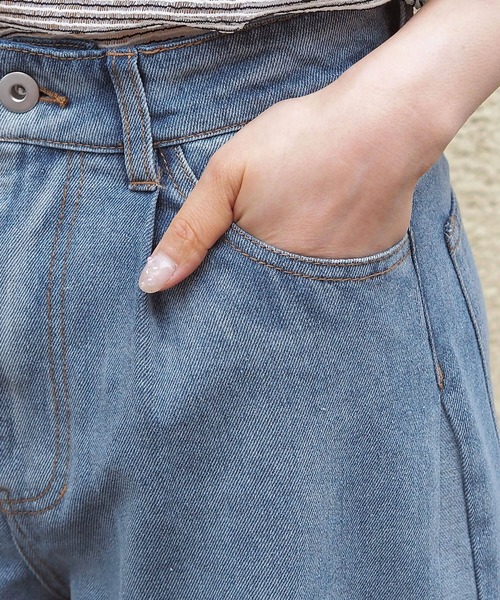 tiptop(ティップトップ)の「【選べる2サイズ】サイド切り替えデニムワイドパンツ(デニムパンツ・レディース・サックスブルー/ブラック/サックスブルー系/ブラック系その他/ブルー系その他・M/S)」の14枚目の写真