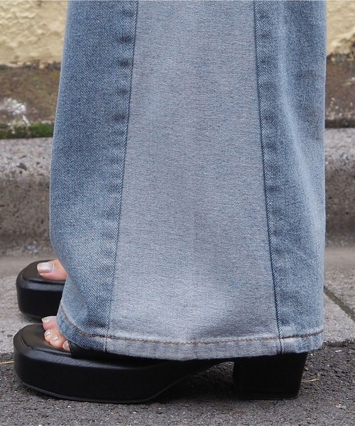 tiptop(ティップトップ)の「【選べる2サイズ】サイド切り替えデニムワイドパンツ(デニムパンツ・レディース・サックスブルー/ブラック/サックスブルー系/ブラック系その他/ブルー系その他・M/S)」の15枚目の写真