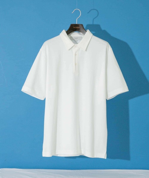 URBAN RESEARCH ROSSO MEN(アーバンリサーチロッソメン)の「『XLサイズあり』『UR TECH』防汚加工 スタンダード半袖ポロシャツ(ポロシャツ・メンズ・ネイビー/ホワイト/ブラック/グレー・SMALL/MEDIUM/LARGE/X-LARGE)」の2枚目の写真