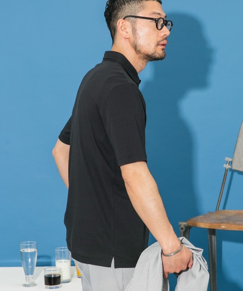 URBAN RESEARCH ROSSO MEN(アーバンリサーチロッソメン)の「『XLサイズあり』『UR TECH』防汚加工 スタンダード半袖ポロシャツ(ポロシャツ・メンズ・ネイビー/ホワイト/ブラック/グレー・SMALL/MEDIUM/LARGE/X-LARGE)」の14枚目の写真