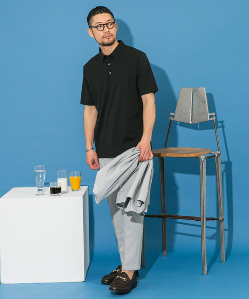 URBAN RESEARCH ROSSO MEN(アーバンリサーチロッソメン)の「『XLサイズあり』『UR TECH』防汚加工 スタンダード半袖ポロシャツ(ポロシャツ・メンズ・ネイビー/ホワイト/ブラック/グレー・SMALL/MEDIUM/LARGE/X-LARGE)」の15枚目の写真