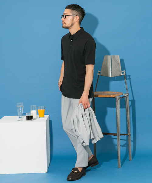 URBAN RESEARCH ROSSO MEN(アーバンリサーチロッソメン)の「『XLサイズあり』『UR TECH』防汚加工 スタンダード半袖ポロシャツ(ポロシャツ・メンズ・ネイビー/ホワイト/ブラック/グレー・SMALL/MEDIUM/LARGE/X-LARGE)」の17枚目の写真