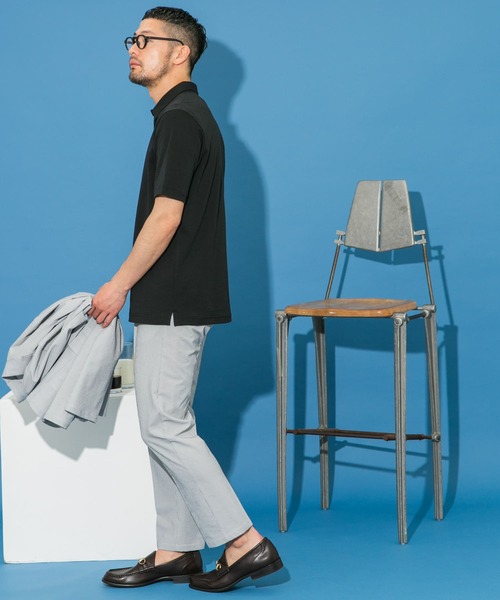 URBAN RESEARCH ROSSO MEN(アーバンリサーチロッソメン)の「『XLサイズあり』『UR TECH』防汚加工 スタンダード半袖ポロシャツ(ポロシャツ・メンズ・ネイビー/ホワイト/ブラック/グレー・SMALL/MEDIUM/LARGE/X-LARGE)」の18枚目の写真