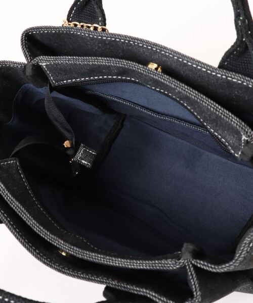 【Jolie Joli/ジョリージョリ】デニム 前後あおりポケット付き2WAYﾊﾞｯｸﾞ（ショルダーバッグ）｜Jolie Joli（ジョリージョリ）