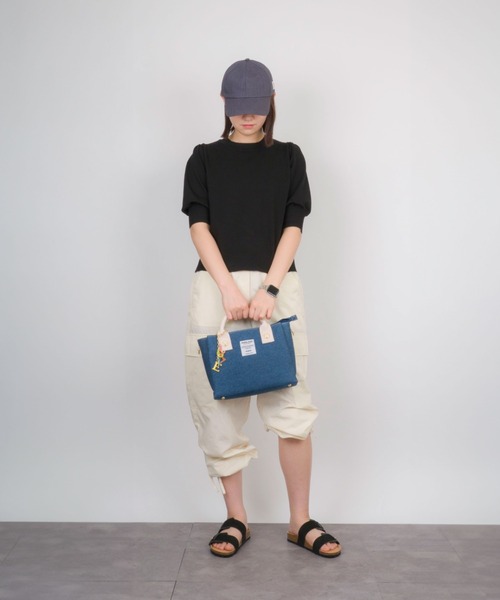 【Jolie Joli/ジョリージョリ】デニム 前後あおりポケット付き2WAYﾊﾞｯｸﾞ（ショルダーバッグ）｜Jolie Joli（ジョリージョリ）