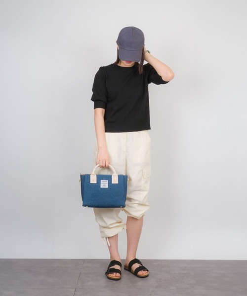 【Jolie Joli/ジョリージョリ】デニム 前後あおりポケット付き2WAYﾊﾞｯｸﾞ（ショルダーバッグ）｜Jolie Joli（ジョリージョリ）