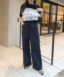 リネンライクワイドパンツ