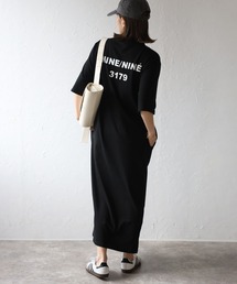 Bonjour Sagan | バックナンバープリントTシャツワンピース(ワンピース)