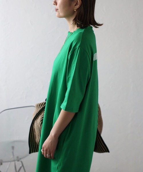 セール】バックナンバープリントTシャツワンピース（ワンピース
