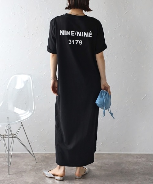 セール】バックナンバープリントTシャツワンピース（ワンピース