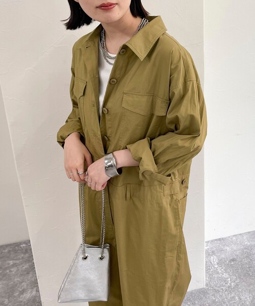 fredy emue（フレディエミュ）の「コットンオールインワン（つなぎ/オールインワン・レディース・チャコールグレー/キャメル・38）」の15枚目の写真