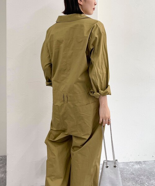 fredy emue（フレディエミュ）の「コットンオールインワン（つなぎ/オールインワン・レディース・チャコールグレー/キャメル・38）」の17枚目の写真