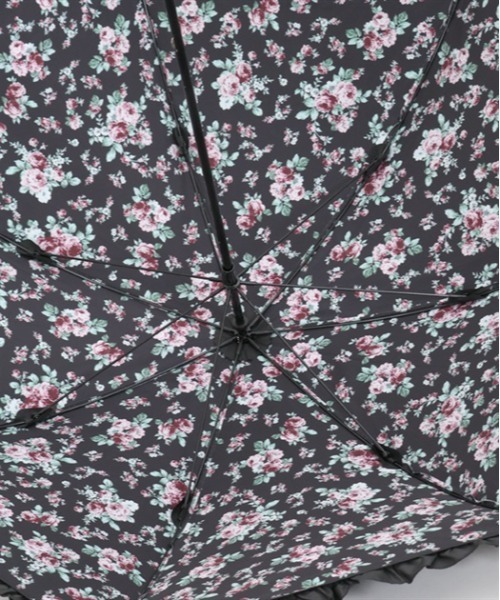 axes femme（アクシーズファム）の「ローズブーケ柄晴雨兼用長傘（長傘・レディース・キナリ/ブラック・FREE）」の5枚目の写真
