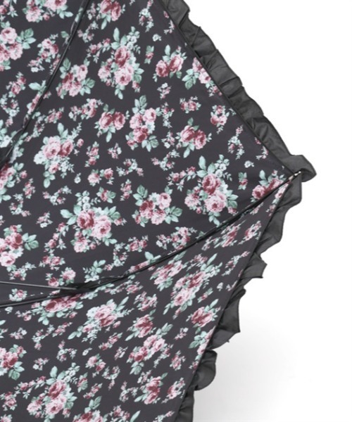 axes femme（アクシーズファム）の「ローズブーケ柄晴雨兼用長傘（長傘・レディース・キナリ/ブラック・FREE）」の4枚目の写真