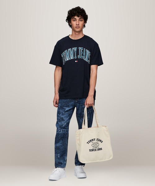 TOMMY HILFIGER(トミーヒルフィガー)の「キャンバスバッグ(トートバッグ・メンズ・オフホワイト/ネイビー・FREE)」の9枚目の写真