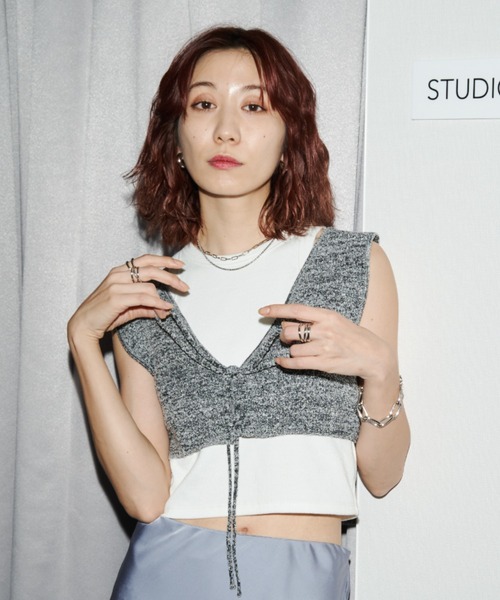 Auntie Rosa Holiday(アンティローザホリデー)の「バックリボンブークレレースアップビスチェ(ベスト・レディース・ブラック/オフホワイト・FREE)」の11枚目の写真