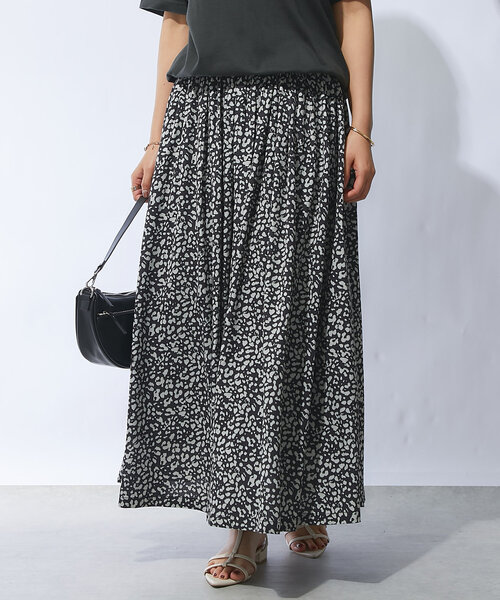un dix cors(アンディコール)の「レオパードフレアスカート(スカート・レディース・アイボリー/ブラック・FREE)」の14枚目の写真