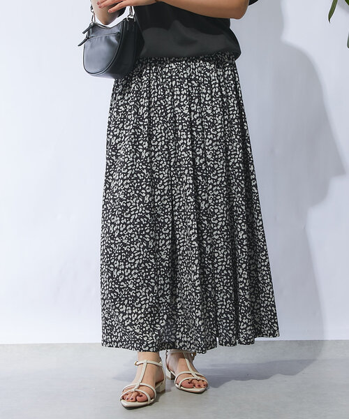un dix cors(アンディコール)の「レオパードフレアスカート(スカート・レディース・アイボリー/ブラック・FREE)」の15枚目の写真