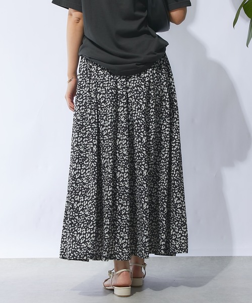 un dix cors(アンディコール)の「レオパードフレアスカート(スカート・レディース・アイボリー/ブラック・FREE)」の4枚目の写真