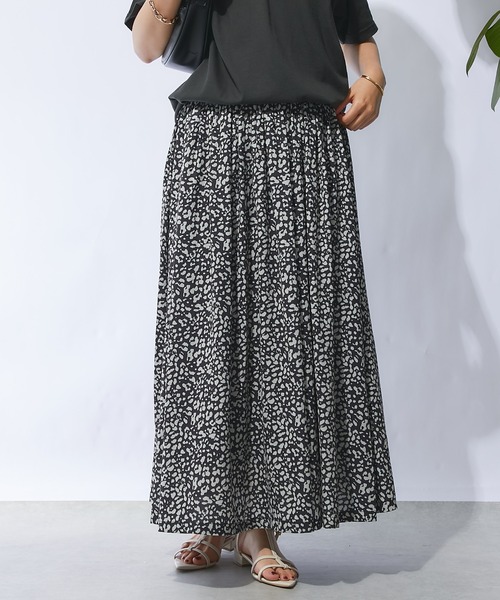un dix cors(アンディコール)の「レオパードフレアスカート(スカート・レディース・アイボリー/ブラック・FREE)」の5枚目の写真