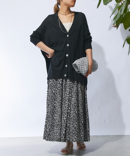 un dix cors(アンディコール)の「レオパードフレアスカート(スカート・レディース・アイボリー/ブラック・FREE)」の7枚目の写真