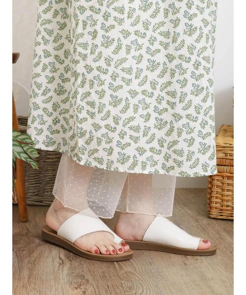 Samansa Mos2（サマンサ モスモス）の「裾ドットチュールレギンス（ソックス/靴下・レディース・ブラック/キナリ・F）」の2枚目の写真