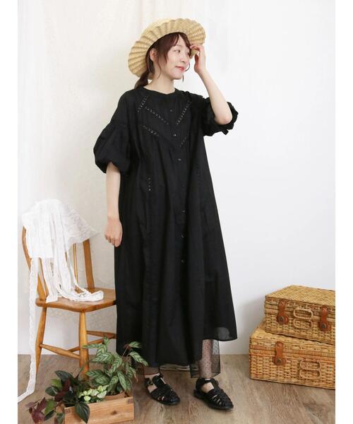 Samansa Mos2（サマンサ モスモス）の「裾ドットチュールレギンス（ソックス/靴下・レディース・ブラック/キナリ・F）」の8枚目の写真