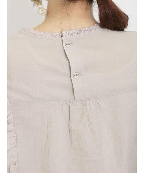 Samansa Mos2(サマンサ モスモス)の「肩フリルレースブラウス(シャツ/ブラウス・レディース・オフホワイト/ブラック/ベージュ・F)」の7枚目の写真