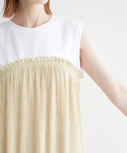 ROPE' PICNIC（ロペピクニック）の「プリーツワンピース（ワンピース・レディース・ブラウン/ベージュ/チャコールグレー・38）」の14枚目の写真