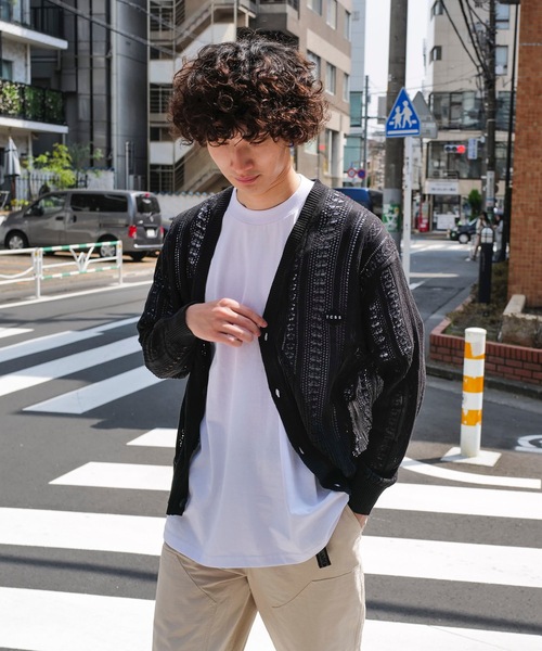 TCSS（ティーシーエスエス）の「CARDIGAN/Critical Slide(クリティカルスライド)TCSSワンポイントブランドロゴサマーニットメッシュカーディガン（カーディガン/ボレロ・メンズ・グリーン/ブラック/イエロー/インディゴブルー・MEDIUM/LARGE/X-LARGE）」の13枚目の写真