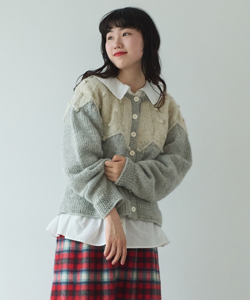 bulle de savon（ビュルデサボン）の「ネパールハンドニット ジグザグ