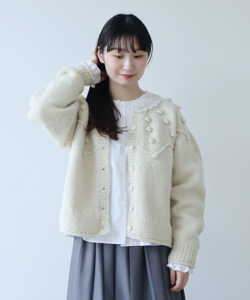 △ネパールハンドニット ジグザグ求心 カーディガン（ニット/セーター