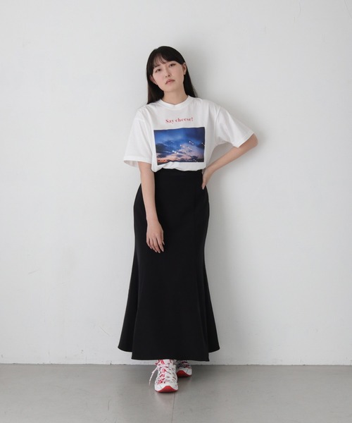 UNIT CHEST（ユニットチェスト）の「【UNIT CHEST】unique unisex T-shirt　Say Cheese！ by相武えつ子（Tシャツ/カットソー・メンズ・ホワイト/ホワイト系その他・L/M/S）」の9枚目の写真